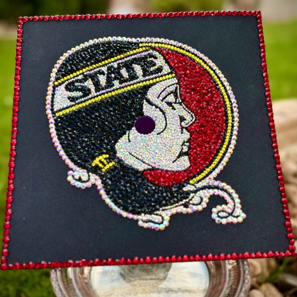 Custom Stoned Graduation Cap Cover